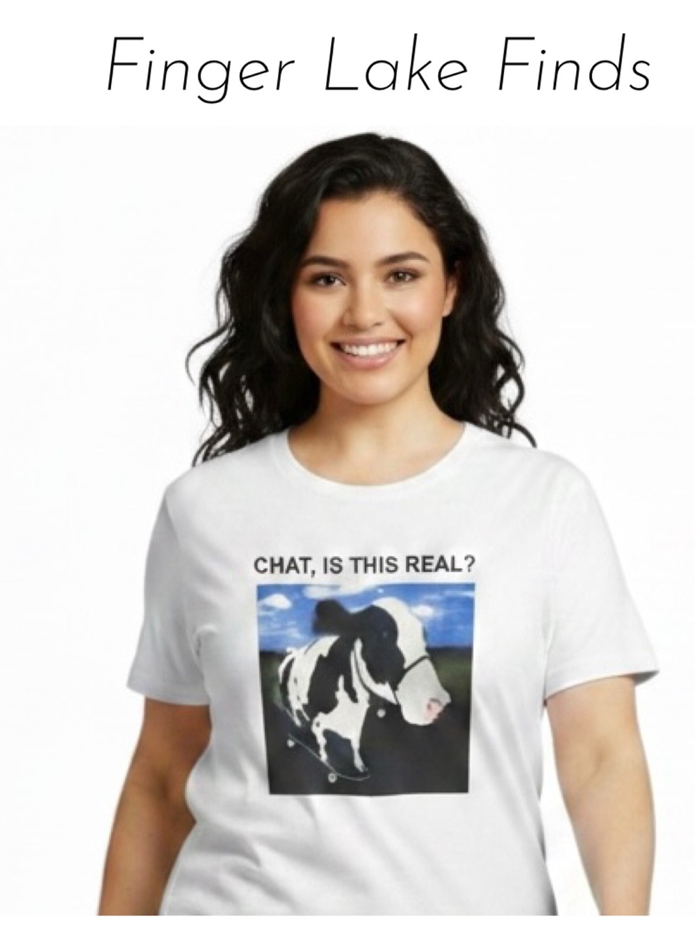 Skateboarding Cow Short Sleeve Tee, XS